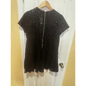 Lulus Women's Black Sequin Mini Dress Size L thumbnail 7
