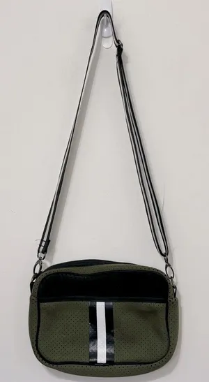 Haute Shore Crossbody Neoprene Purse Bag‎ Army Green thumbnail 1