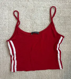 Brandy Melville Red Tank Striped thumbnail 1