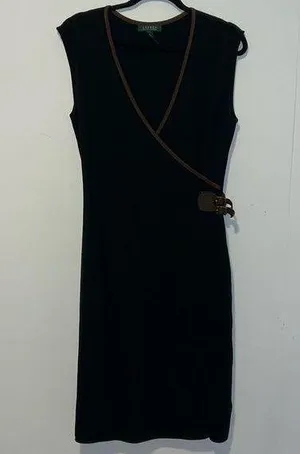 Lauren Ralph Lauren Vneck Sleeveless Dress W22 thumbnail 1