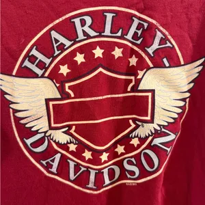 Harley-Davidson Red Crewneck Tee with Classic Bar & Shield Logo thumbnail 2