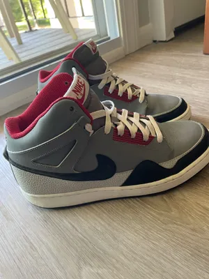 Nike Alphaballer Mid Grey/Red Shoes thumbnail 6