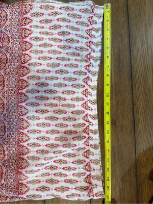 Women's Maxi Skirt in Pink and Cream Boho Print thumbnail 9