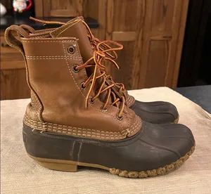 LL‎ Bean Boots 8” tall, rubber leather winter hiking outdoor women’s Size 6 thumbnail 1