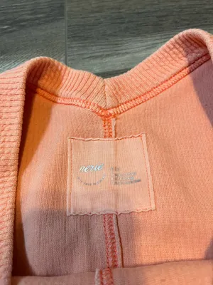 Aerie Wonder Peach Coral V-Neck Sweatshirt thumbnail 4