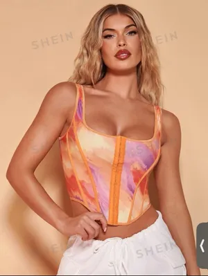 Multi Colored Corset thumbnail 2