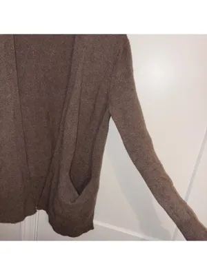 Madewell $110 Wool Alpaca Blend Woman’s XS Brown Open Front Cardigan Sweater thumbnail 5
