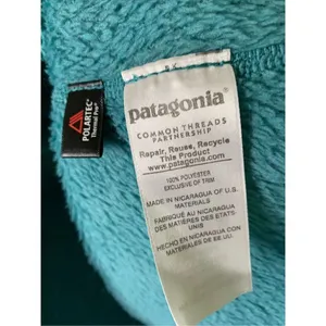 Patagonia Retool Snap T Fleece sweatshirt pullover teal women's size large 25442 thumbnail 5