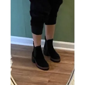 Antonio De Faria Suede Leather Chelsea Boots Platform Lug Sole Black Womens 6.5 thumbnail 8
