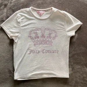 JUICY COUTURE Sparkle Gem Short Sleeve Ribbed Y2K Baby Tee Women’s Sz L EUC thumbnail 4
