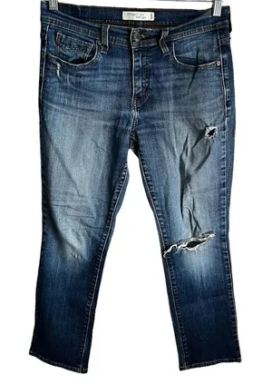 Levi’s 505s Distressed straight‎ Leg Short Denim Jeans thumbnail 1