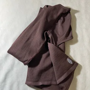 FP Movement Free People Thermal Henley Top • Brown Waffle Knit Long Sleeve thumbnail 2