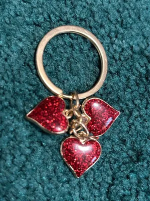 Red and yellow heart keychains thumbnail 1