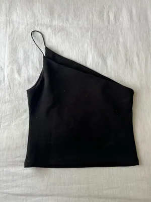 Princess Polly Black One-Shoulder Top thumbnail 3