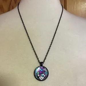 Grateful Dead hula hooping dancing bear necklace thumbnail 5