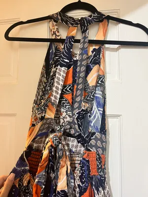 Boutique Auburn Gameday Jaase Orange and Blue Dress thumbnail 2