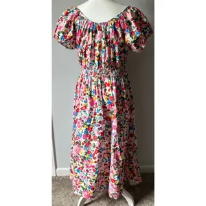 J. Crew Regenerative Cotton Blend Floral Maxi Dress Milkmaid size M thumbnail 5