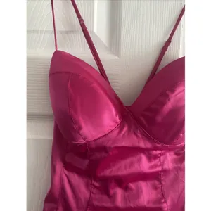 Rubber Ducky Corset‎ Satin Mini Dress Womens Size S Pink Y2K Bodycon Party Sexy thumbnail 2