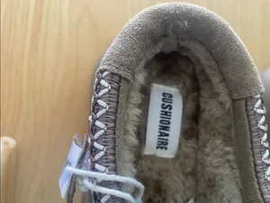Cushionare Kabuki Cozy Platform Suede shearling slippers NWT 9 thumbnail 3
