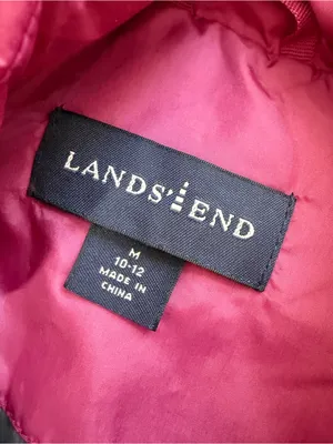 Lands’ End Women’s Down Puffer Quilted Vest Full Zip in Pink M thumbnail 7