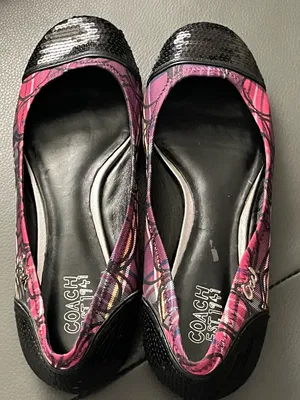Coach Womens Poppy Tartan Sequin Shoes Ballet Style Flats SZ 7B A2788 thumbnail 3