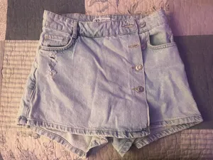 ZARA Wrap Denim Skort thumbnail 3