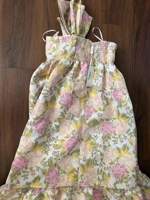 Nwt Petal & Pup Betina Bow Front Maxi Dress Multi Floral spring formal wedding thumbnail 12