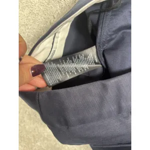 tory burch navy leg snap button mini flare crop trouser 6 Pockets Zip Button‎ thumbnail 3