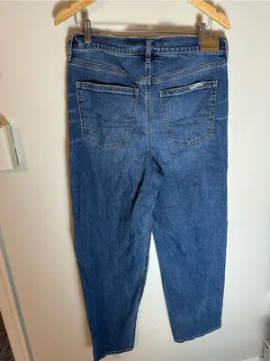 American Eagle super high rise baggy straight jeans 10 thumbnail 4