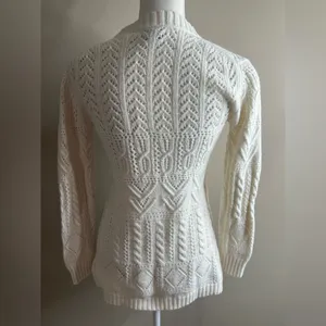 Vintage Gap wool blend open cable knit v neck cardigan medium thumbnail 10