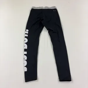 Nike Pro Dri-FIT Leggings Womens Small Black Compression Just Do It Graphic thumbnail 5