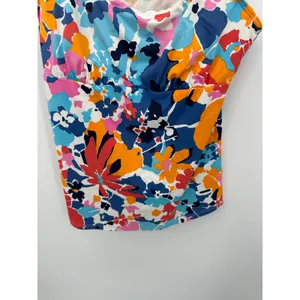Lands End Womens Floral Tankini Bathing Suit Top Size 8 Multicolor‎ Swim AV19 thumbnail 4