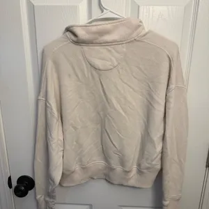 American Eagle Cream Snap Neck Pullover Sweatshirt thumbnail 2