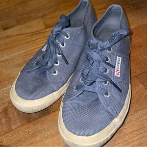 SUPERGA 2750 Cotu Classic Low Top Lace Up Indigo Sneakers for Women Size 38 thumbnail 1