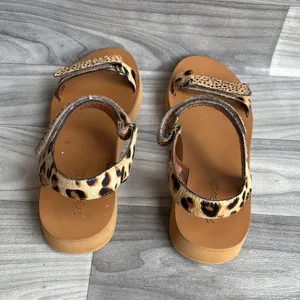 Madewell Leopard Print Sandals - Tan and Black thumbnail 3