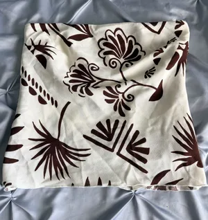 See You Monday Cream Strapless Floral Crop Top with Brown Print thumbnail 1