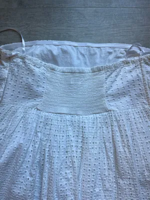 (NWT) Old Navy Strapless Eyelet Cotton White Dress Size 18P thumbnail 7