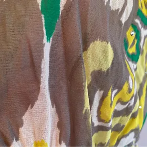 INC International Concepts Tunic Top Mesh Kimono Style Yellow Green Women’s Med thumbnail 6