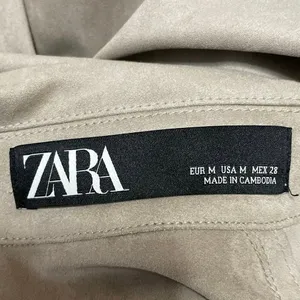Zara Beige Long Sleeves Buckle Belt Double Breasted Trench Coat Jackets Size M thumbnail 4