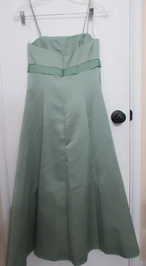 David’s Bridal Sage Green Dress thumbnail 2