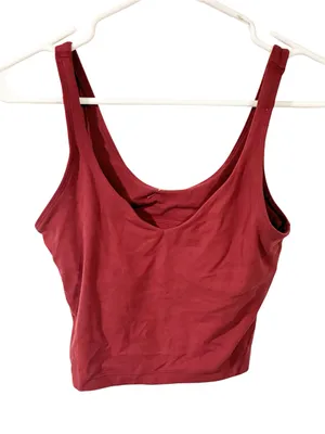 Lululemon Burgundy Red Align Cropped Tank Size 4 thumbnail 1