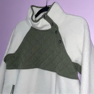 Abercrombie & Fitch Asymmetrical Half Snap Fleece Pullover Women S Gorpcore thumbnail 3