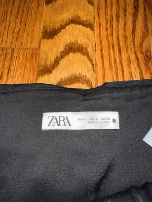 ZARA Black Tie Crop Top thumbnail 2
