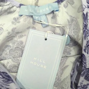 HILL HOUSE‎ The Simone Midi Dress Lilac Purple Tonal Floral MED NWT Boho Cottage thumbnail 14
