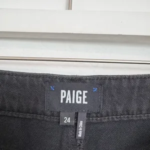 Paige Iris Skirt Size 26 Black‎ Nightingale Denim Lace Up Tie Minimalist Grunge thumbnail 3