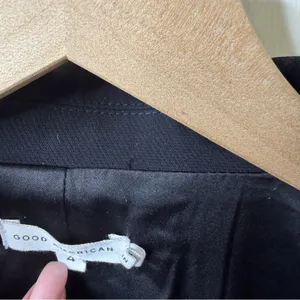 Good American Classic Sculpted Blazer Black Single Button Womens Size 4 / XL‎ thumbnail 7