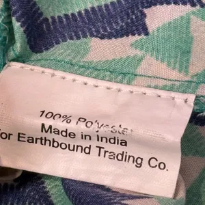 BOHO Wide Leg Palazzo‎ Pants Size S Green Geometric Smocked Waist Festival Flowy thumbnail 4