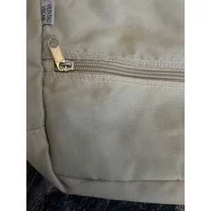 Valentino Viscani Nylon Tote Bag Travel Career Beige Zip Close Double Handle thumbnail 9