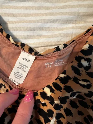 aerie cheetah print swimsuit bottom thumbnail 2