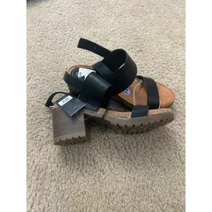 Mossimo sandals chunky shoes size 8.5 woman black brown cute unused heavy unused thumbnail 2